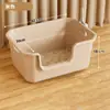 Caixa de Areia para Gatos Extra Grande Anti-Odor Anti-Respingo Semi-Fechada Caixa de Areia Gigante para Gatos Banheiro de Gato Caixa de Areia Extra Grande para Gatos