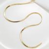 Chapa de color oro real 18K14K cadena de eslabones de hoja cadena plana de hueso de serpiente cadena suelta hecha a mano DIY collar cadena para clavícula accesorios de joyería