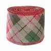Vendas diretas do fabricante: Acessórios de laço feitos à mão, Fitas para decoração de Natal, Fitas coloridas xadrez de juta sintética