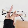 Gafas de Mujer Metálicas Planas de Alta Gama, Nueva Moda y Elegantes, Montura Versátil y Moderna, Gafas Europeas y Americanas