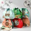 Caja de Regalo Zongzi Caja de Embalaje Bolso Zongzi Caja de Regalo de Alto Nivel para el Festival del Bote del Dragón Caja Vacía Caja de Zongzi con Ventana Creativa Envío Gratis