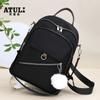 Mochila Nueva para Mujer 2025 Bolso Escolar Casual Mochila de Viaje Ligera Bolso de Hombro Color Sólido Bolso Casual para Desplazamientos
