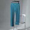 Pantalones de Seda de Hielo de Alta Gama a Prueba de Cuatro para Hombre, Pantalones Largos Rectos Slim Versátiles para Negocios, Pantalones Casuales Drapeados que No se Plachan, Pantalones de Seda de Hielo