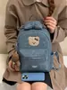 Mochila Linda de Conejito Estilo Coreano con Lunares, Mochila Simple de Gran Capacidad y Ligera para Salir, Bolso Escolar para Estudiantes Niñas