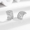 Pendientes Europeos y Americanos con Sentido del Diseño Exagerado con Incrustaciones de Diamantes Completos para Mujer Zircón Transfronterizo Nueva Moda Elegantes Aretes de Alta Gama