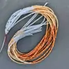 Cuentas de 2x3 mm degradado blanco rosado ópalo naranja plato de ábaco pequeño Mimi collar para clavícula DIY