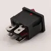 KCD1-104N Quatro pinos com luz Interruptor basculante Interruptor de alimentação de TV LCD Pinos de cobre