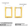 Pendientes Rectangulares Geométricos Simples Mili de Acero Inoxidable Chapados en Oro Real de 18K Pendientes de Moda Esenciales para Ropa de Trabajo