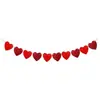 Banner de Amor de Feltro Dia dos Namorados Bandeira de Festa Decoração de Coração de Pêssego Casamento Noivado Coração Vermelho Rosa Flor
