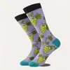 Calcetines de Algodón Personalizados de Nuevo Estilo Transfronterizos de Media Pantorrilla Serie de Frutas Calcetines Jacquard Unisex Venta al por Mayor Extranjera Calcetines de Moda Fabricante de Calcetines de Amazon