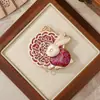 Broche Acessórios Pingente Coelho de Jade Palácio da Lua Brocado Canção do Meio Outono DIY Novo Estilo Chinês Hanfu Qipao Presente de Feriado Pequeno Ornamento