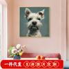 Filhote de cachorro pintura de diamante animal bonito colar diamante bordado ponto cruz fabricantes atacado comércio exterior pintura uma geração de cabelo