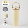 Taza de coche portátil transfronteriza de 30 oz, gran capacidad, taza aislada de acero inoxidable, vacío de doble capa, taza portátil de doble bebida con tapa pop-up