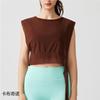 Chaleco Deportivo Transfronterizo para Mujer, Malla de Verano para Gimnasio sin Mangas, Top de Pilates, Cubre Top Corto de Yoga Danza para Ropa Exterior