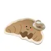 Tapete Drenante de Cozinha Fofo com Rosto Sorridente em Formato de Pão de Terra de Diatomáceas, Tapete Absorvente de Água e à Prova de Óleo para Bancada de Pia, Tapete de Cozinha Antiderrapante Venda por Atacado