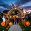 Arco Hinchable de Árbol Muerto para Halloween con Fantasmas, Búhos y Calabazas, Modelo Hinchable con Luz LED para Fiesta en el Jardín Decoración Exterior