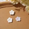 Parches de flores pequeñas de cuatro pétalos, cinco pétalos, tridimensionales, de tela de color sólido, estilo coreano, ins, para accesorios de pelo de hadas, accesorios de ropa, DIY