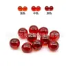 Cuentas Redondas de Granate Rojo de Circonio, Cuentas Redondas de Circonio con Medio Agujero/Sin Cortar, Cuentas Lisas de Circonio de Colores, Accesorios para Pendientes