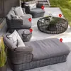 Sofá de Rattan Oco Personalizado para Jardim, Varanda Aberta, Pátio, Terraço de Hotel, Combinação de Cama e Cadeira de Rattan à Prova d'Água