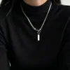 Colar Pingente Letra em Prata de Lei 925, Fashion, Requintado, Simples, Estiloso, Nicho, Personalizado, Design Ins, Corrente para Clavícula para Mulheres