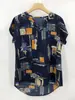 F1261 venda direta da fábrica Amazon transfronteiriça verão novo moda feminina casual gola V listrada camiseta