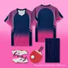 Uniformes de Tenis de Mesa Personalizados Directo de Fábrica Impresión Digital Todo en Uno Adultos Niños Competición Entrenamiento Jerseys Transpirables de Secado Rápido