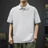 2025 Nueva Camisa Polo de Manga Corta con Cuello Camisero para Hombre de Verano Delgada Fresca Holgada Talla Grande Camisa Casual de Media Manga