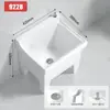Fregadero de Cerámica para Fregona de Balcón, Cubeta para Fregona de Piso, Fregadero de Pie para Fregona Doméstica de Baño