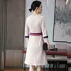 Vestido Profesional de Ventas Manga de Uniforme de Azafata Ropa de Trabajo para Recepción de Hotel Femenina Vestido Elegante de Celebridad de Primavera