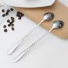 Cuchara de Acero Inoxidable con Mango Largo para Uso Doméstico, Cuchara para Condimentos, Cuchara para Revolver, Cuchara para Hielo, Cuchara para Postre de Té con Leche, Café, Cuchara para Condimentos Comercial