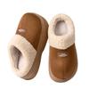 Nuevas zapatillas de casa transfronterizas para mujer, zapatos de otoño e invierno, zapatos de luna para interiores, suela gruesa, forro polar aumentado, zapatillas de algodón cálidas y antideslizantes.