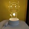 Presente Criativo Luz Noturna 3D para Atividades de Feriado Infantil, Luz Noturna Pequena USB de Natal com Logo Impresso em LED