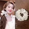 Anel de Cabelo Grande de Renda em Camada Dupla Francês Romântico Oco Anel de Cólon Acessórios de Cabelo Corda de Cabelo Estilo Lolita para Mulheres