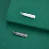 Colgante rectangular sólido de hoja de plata pura S925, colgante de barra de plata rectangular estilo chino, accesorio de pulsera DIY hecho a mano