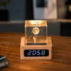 Luz Noturna de Cristal para Relógio Cubo de Nuvem Ornamento de Mesa Luminária de Cabeceira Árvore de Cristal Presente de Natal para Meninas Transfronteiriço