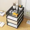 Estante de escritorio para archivos A3A4, estante de metal para documentos, caja de archivos, estante de almacenamiento de archivos de varias capas, caja de almacenamiento para carpetas de archivos