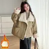 Chaqueta de Invierno para Niña Grande con Felpa Nueva Ropa de Invierno para Niños Niñas Solapa Grande Superior Parka Elegante de Moda