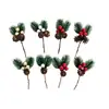 Mini Árbol de Navidad Piña Fruta Roja Adornos Colgantes Decoración de Caja de Regalo Flores Artificiales Polvo de Nieve Hojas de Pino Venta Directa de Fábrica