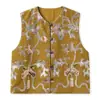 Chaqueta de Otoño de Gama Alta Estilo Chino Retro Bordada con Lentejuelas Nueva Combinación de Chaleco sin Mangas Bordado Chino Pesado N9028