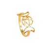 Anillo de pentagrama de diosa de la Luna Triple acero inoxidable pentagrama con dos anillos de luna joyería regalo