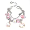 Mais Vendido Pulseira de Liga Labubu Zimomo Desenho Animado Sanrio Melody Culomi Pulseira de Contas Joias para Mulheres