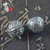 Flor Mil Huesos Palacio Campana Pulsera Hueca Campana Estilo Étnico Llavero Accesorios Aleación Xizang Campana Plateada Accesorios