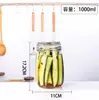 Frasco de Vidrio Sellado con Tapa de Presión para Guardar Pepinillos, Té, Comida, Miel, Caja de Regalo, Frasco de Mermelada