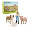 Simulação Transfronteiriça Mini Fazenda Aves Galinha Pato Ganso Vaca Ouro Animal Pequeno Modelo em Miniatura Ornamentos de Mesa de Areia Atacado