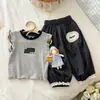 Conjunto de Verano para Niñas 2026 Nuevo Elegante Casual Chaleco Delgado y Pantalones Anti-Mosquitos Conjunto de Dos Piezas para Niños