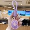 Chaveiro Pingente de Couro com Letra Inglesa Criativo, Estilo Simples e Popular, Decoração de Chaveiro de Carro para Casal Presente