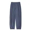 Calça Bloomer Nova de Algodão e Linho de Verão Feminina Casual Esportiva Fina Cenoura Solta Anti-mosquito Curta Calça de Salão