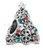 Cuentas de cobre blanco Panjia colgante de árbol de Navidad cuentas de pingüino esmalte azul oso cuentas sueltas accesorios de joyería diy
