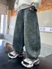 Jeans de comercio exterior para niños, pantalones largos de otoño a la moda para niños grandes, pantalones anchos holgados de estilo coreano para otoño para niños, pantalones versátiles