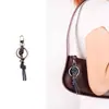 Ins Moda Simples Feito à Mão Couro PU Trançado Versátil Bolsa Pingente Chaveiro de Carro Acessórios Fábrica Atacado